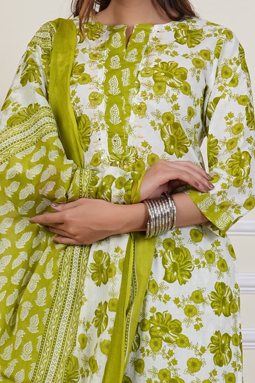 Pure Cotton Pant Set with dupatta wholesale 5 Pure Cotton Pant Set with dupatta wholesale - Image 4