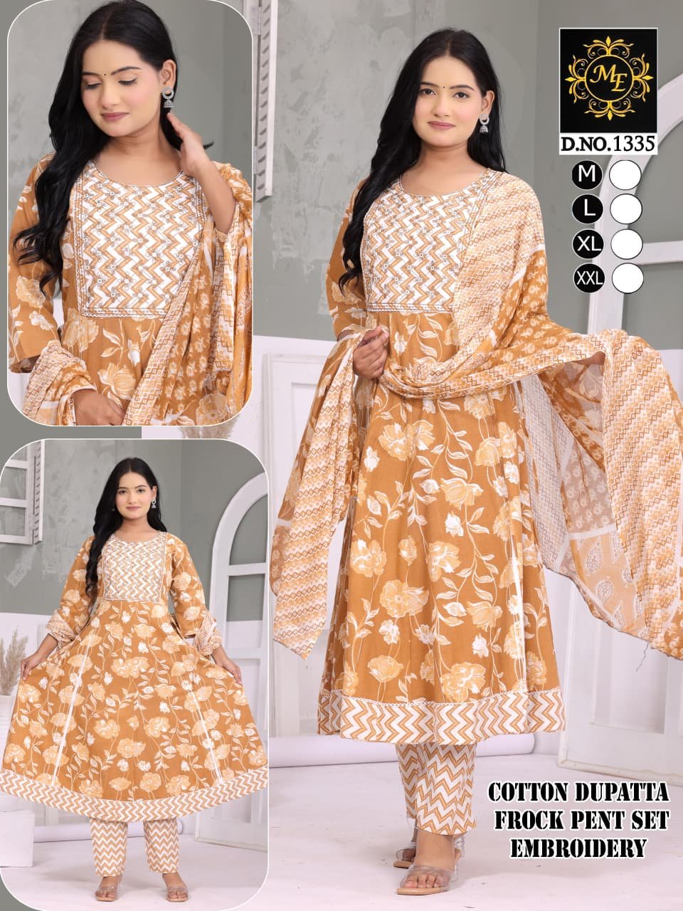 Heavy Anarkali Cotton 40-60 3 pcs sets Wholesale 19 Heavy Anarkali Cotton 40-60 3 pcs sets Wholesale - Image 18