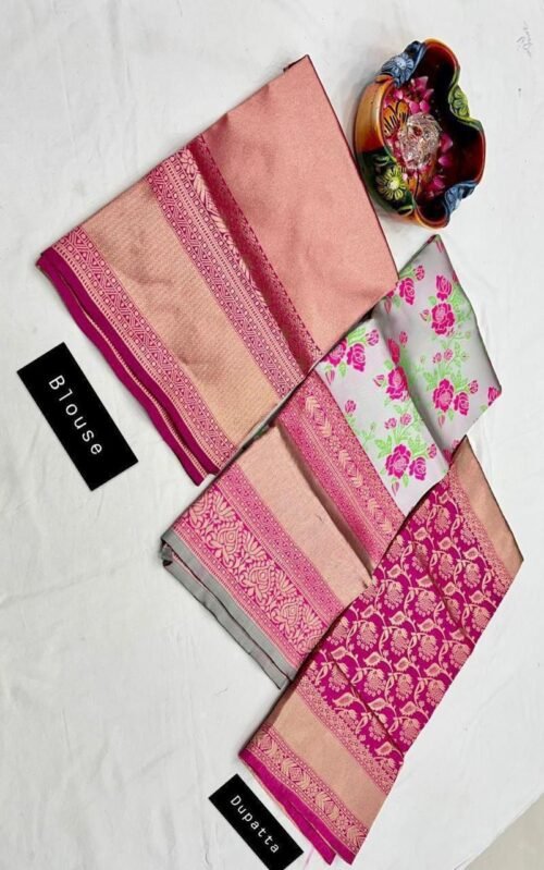 kanjiveram Silk Zari Lehenga With Blouse Wholesale - Image 20