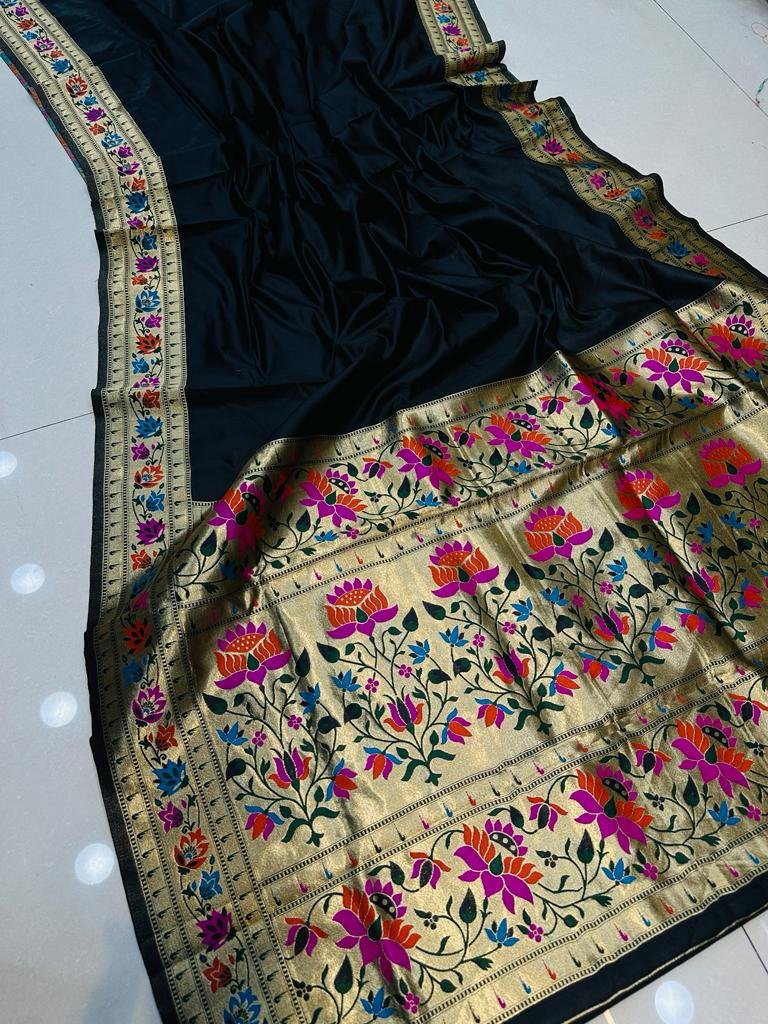 Pure Soft Silk With gold jari saree Wholesale 6 Pure Soft Silk With gold jari saree Wholesale - Image 5