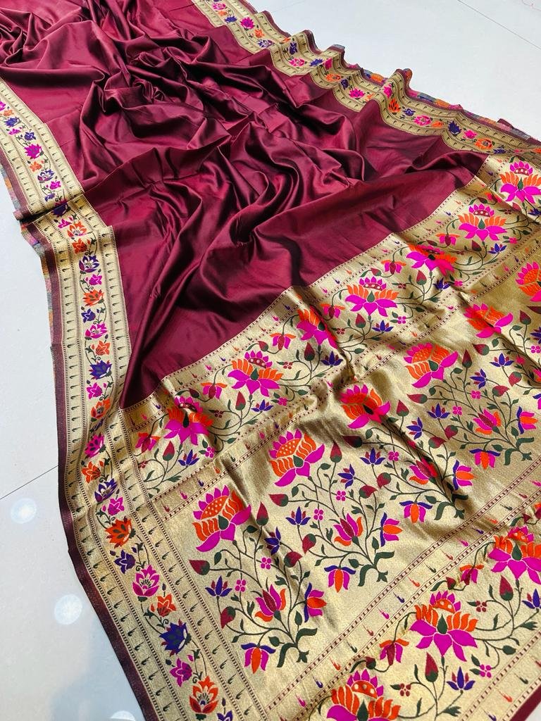 Pure Soft Silk With gold jari saree Wholesale 8 Pure Soft Silk With gold jari saree Wholesale - Image 7
