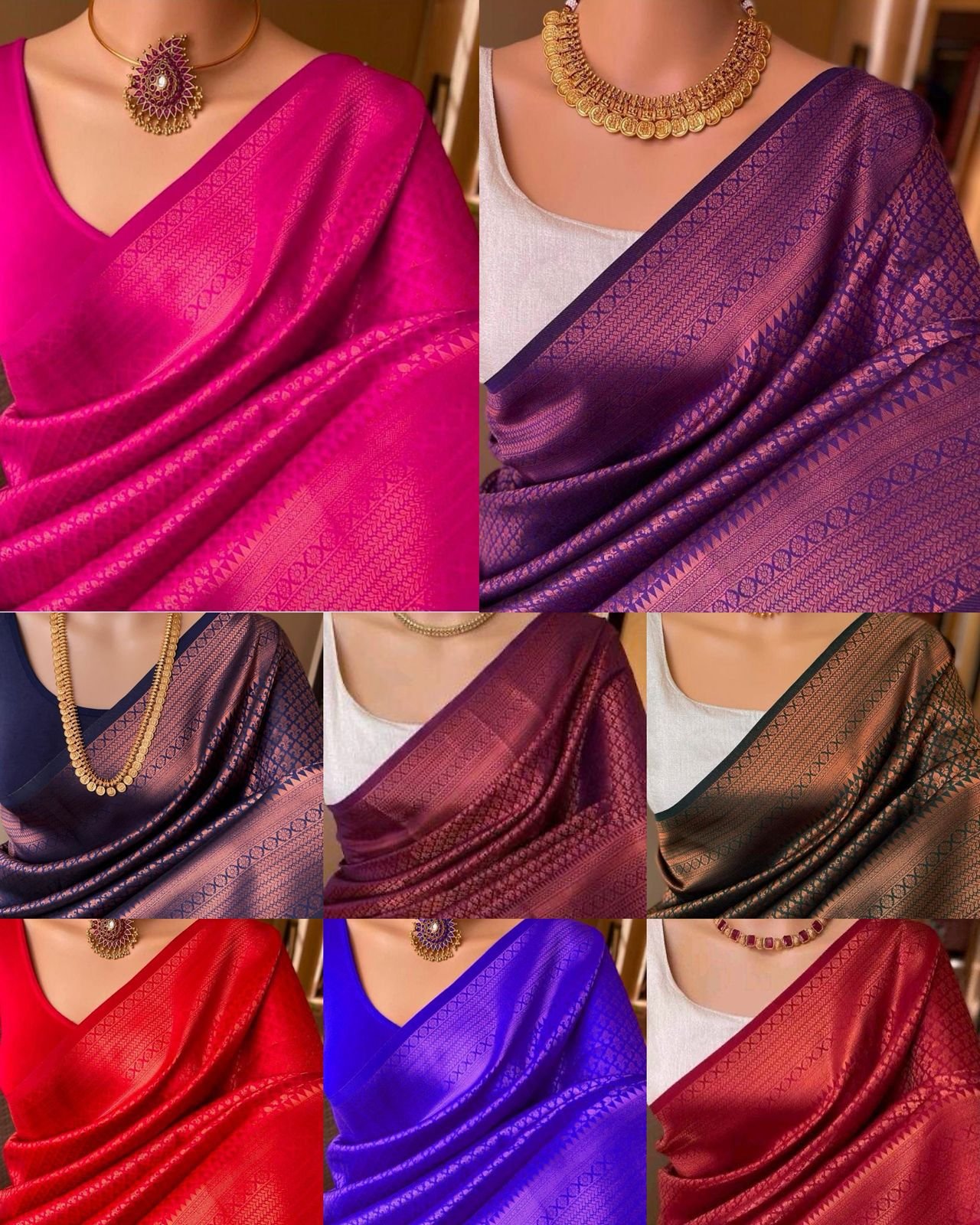SOFT LICHI SILK CLOTH saree Wholesale 2 SOFT LICHI SILK CLOTH saree Wholesale - Image 2