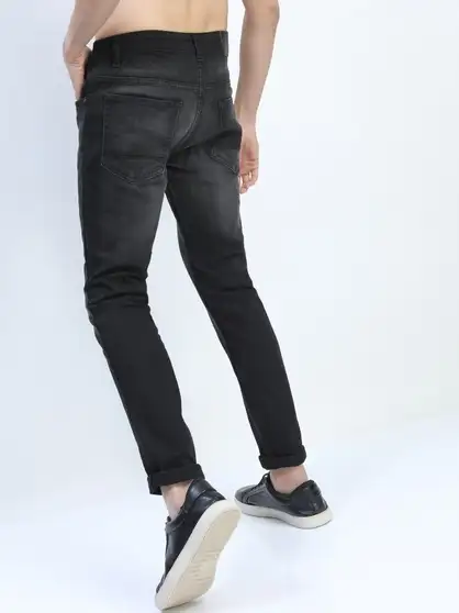 Slim Men Dark Grey Jeans 3 Slim Men Dark Grey Jeans - Image 2