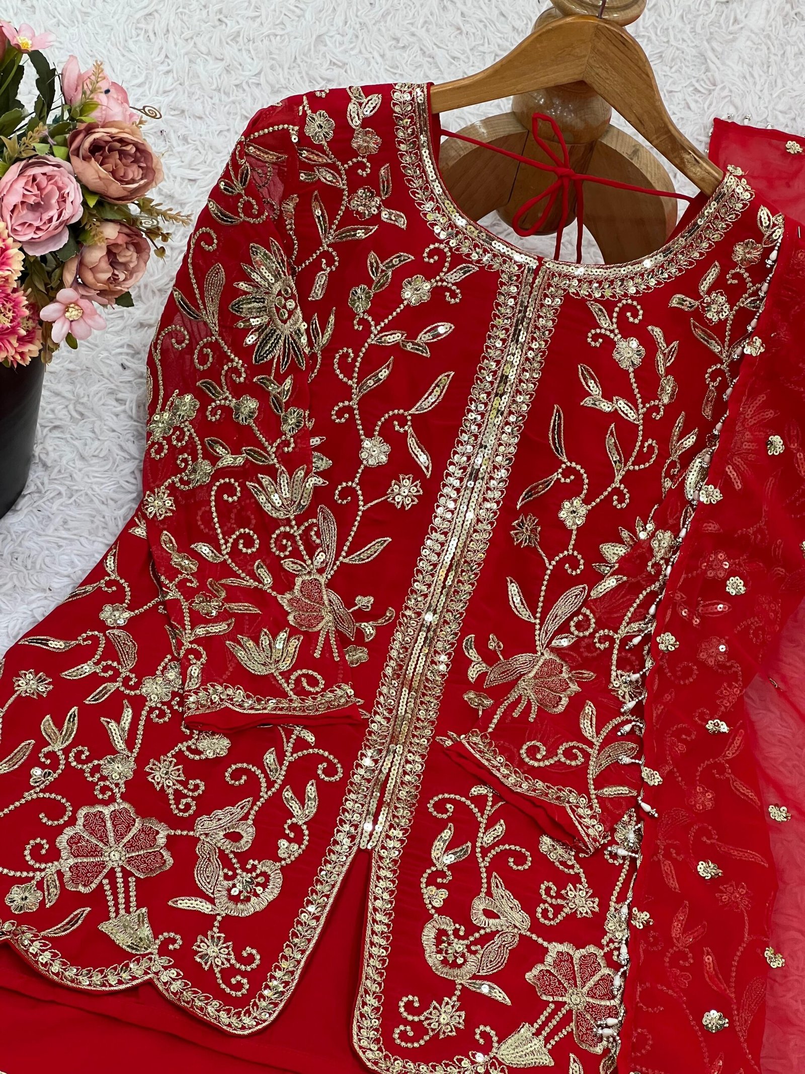 Presenting New Designer Party Wear Look Top-Plazzo and Dupatta With Heavy Embroidery Work 9 Presenting New Designer Party Wear Look Top-Plazzo and Dupatta With Heavy Embroidery Work - Image 8