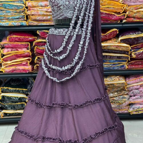 NEW DESIGNER PARTY WEAR LAHENGA WITH STICH BLOUSE WITH EMBROIDERY WORK 23 NEW DESIGNER PARTY WEAR LAHENGA WITH STICH BLOUSE WITH EMBROIDERY WORK