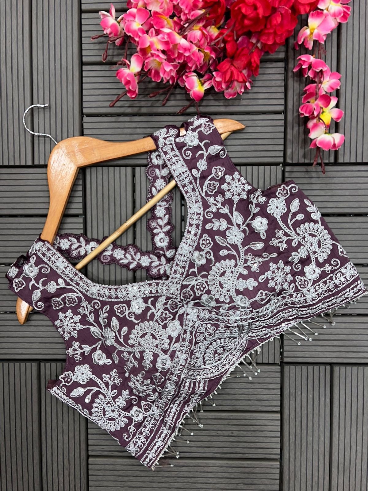 NEW DESIGNER PARTY WEAR LAHENGA WITH STICH BLOUSE WITH EMBROIDERY WORK 10 NEW DESIGNER PARTY WEAR LAHENGA WITH STICH BLOUSE WITH EMBROIDERY WORK - Image 9