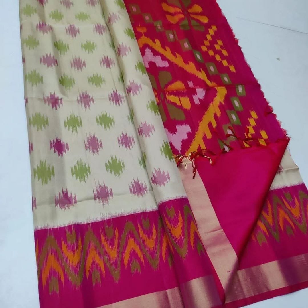 Ikkat Printed Handloom Soft Silk Saree Wholesale 5 Ikkat Printed Handloom Soft Silk Saree Wholesale - Image 5