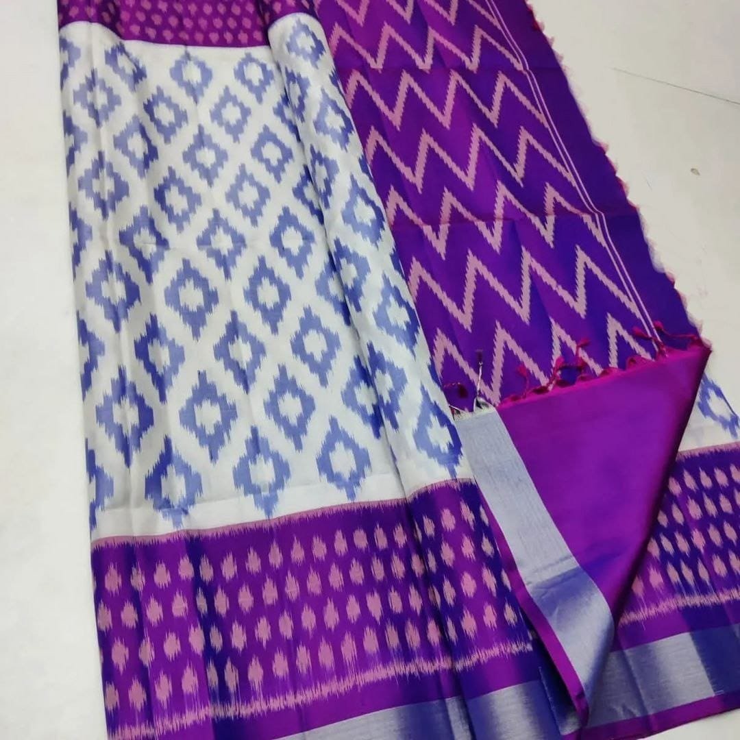 Ikkat Printed Handloom Soft Silk Saree Wholesale 8 Ikkat Printed Handloom Soft Silk Saree Wholesale - Image 8
