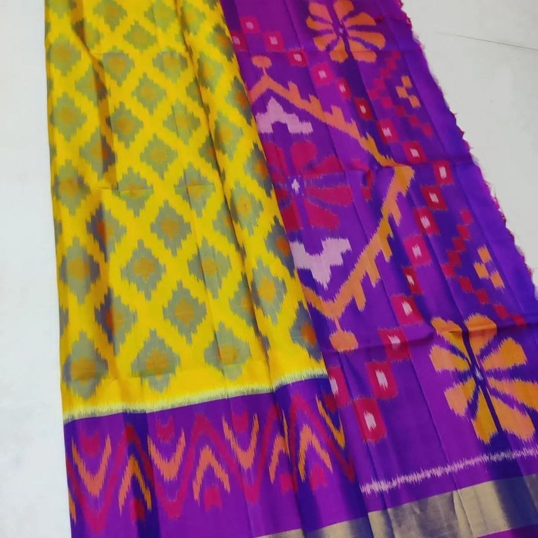 Ikkat Printed Handloom Soft Silk Saree Wholesale 11 Ikkat Printed Handloom Soft Silk Saree Wholesale - Image 11