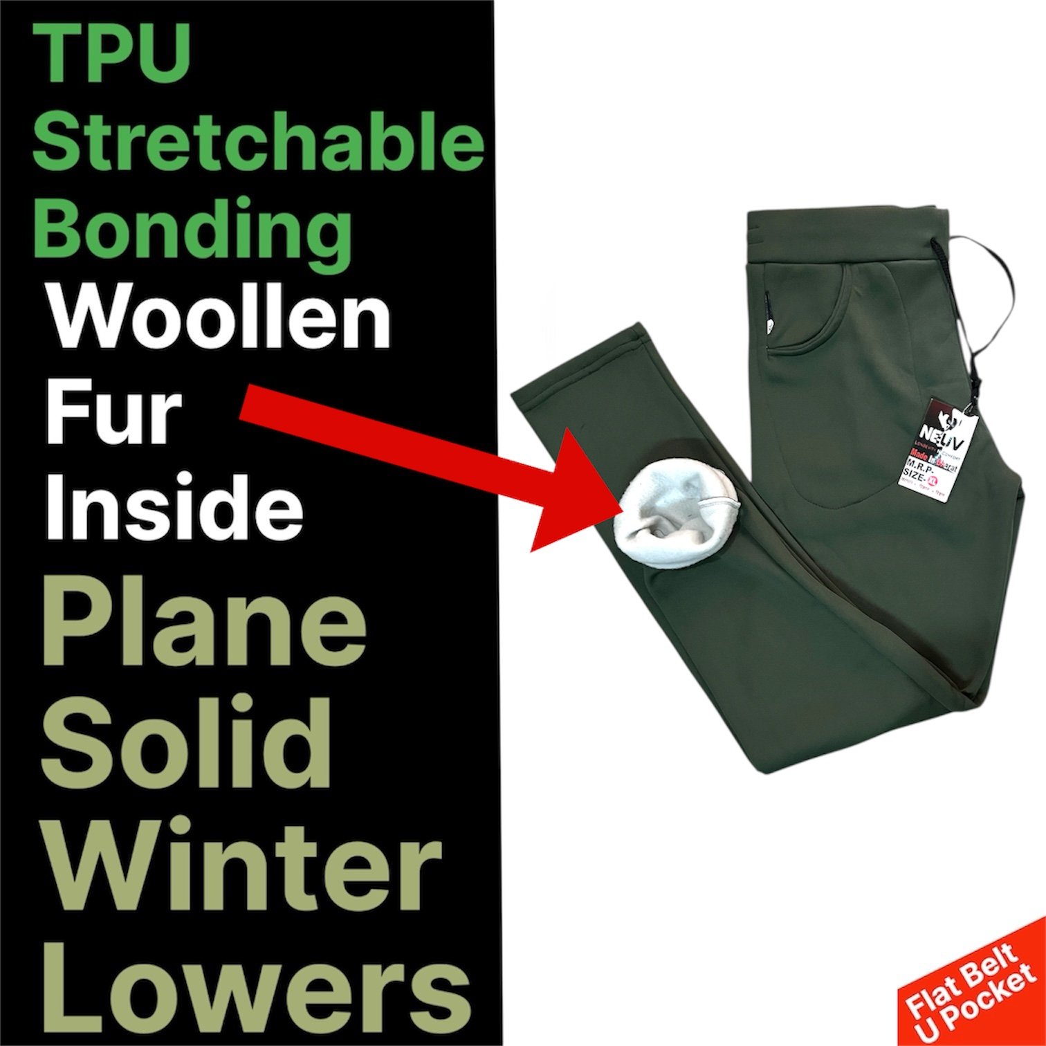 Unisex Classic Woollen U Pocket Lowers wholesale 3 Unisex Classic Woollen U Pocket Lowers wholesale - Image 2