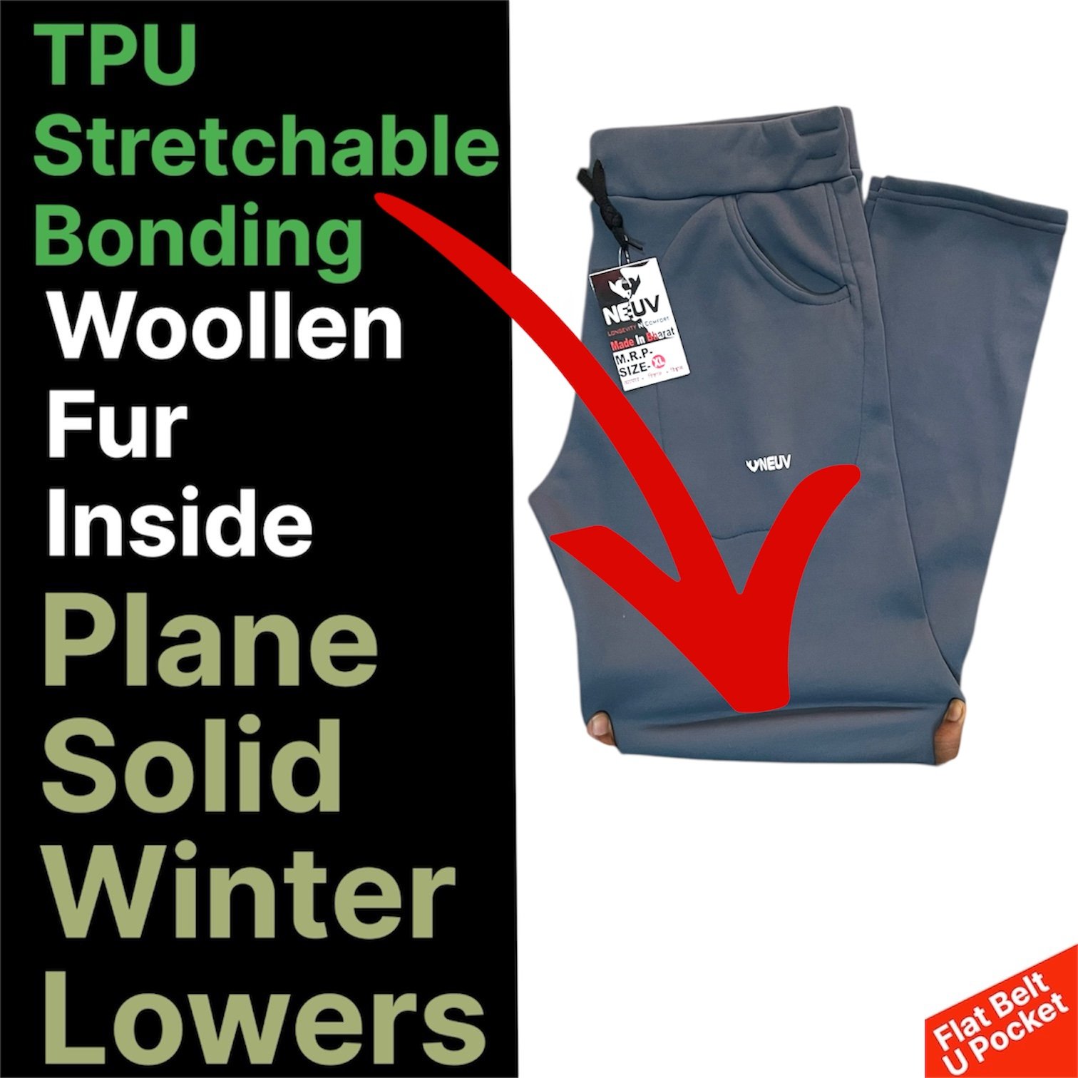 Unisex Classic Woollen U Pocket Lowers wholesale 4 Unisex Classic Woollen U Pocket Lowers wholesale - Image 3