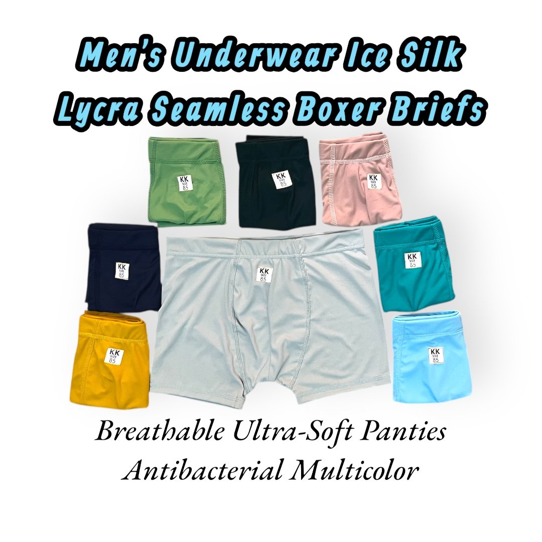 Mens Underwear Ice Lycra Seamless Boxer Briefs Breathable Ultrasoft Wholesale DEAL 2 Mens Underwear Ice Lycra Seamless Boxer Briefs Breathable Ultrasoft Wholesale DEAL