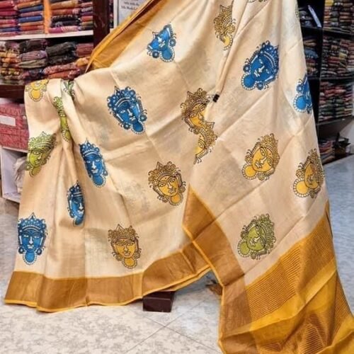 Handpainted Tussar KANCHI SILK SAREES Wholesale 15 Handpainted Tussar KANCHI SILK SAREES Wholesale