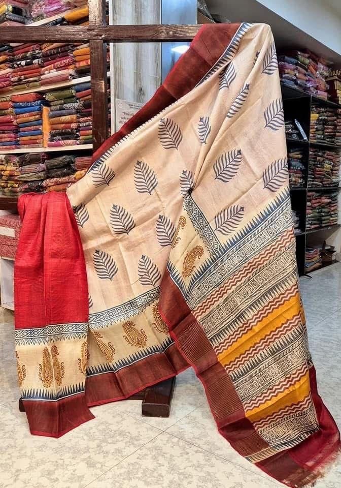 Handpainted Tussar KANCHI SILK SAREES Wholesale 10 Handpainted Tussar KANCHI SILK SAREES Wholesale - Image 10