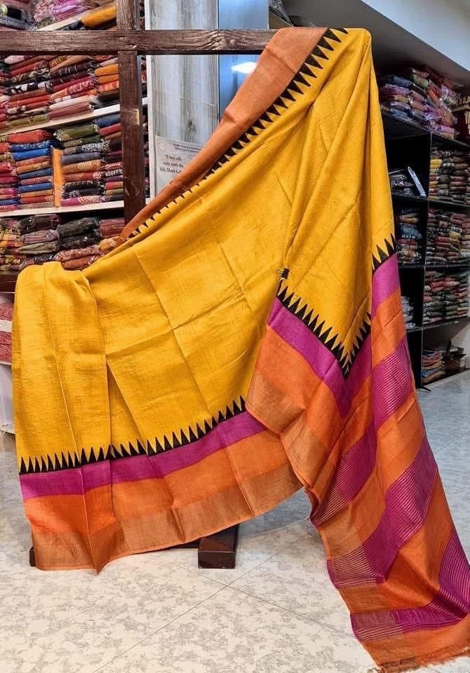 Handpainted Tussar KANCHI SILK SAREES Wholesale 13 Handpainted Tussar KANCHI SILK SAREES Wholesale - Image 13