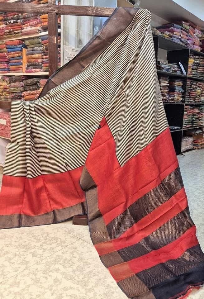 Handpainted Tussar KANCHI SILK SAREES Wholesale 17 Handpainted Tussar KANCHI SILK SAREES Wholesale - Image 17