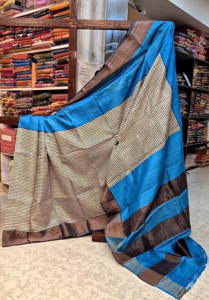Handpainted Tussar KANCHI SILK SAREES Wholesale 18 Handpainted Tussar KANCHI SILK SAREES Wholesale - Image 18