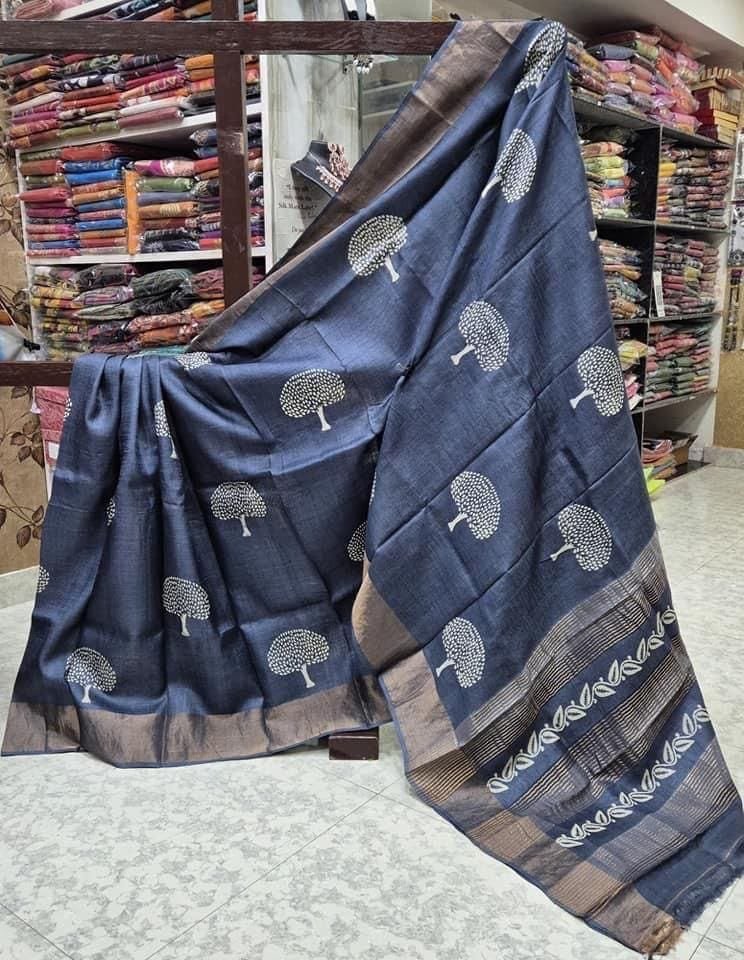 Handpainted Tussar KANCHI SILK SAREES Wholesale 19 Handpainted Tussar KANCHI SILK SAREES Wholesale - Image 19