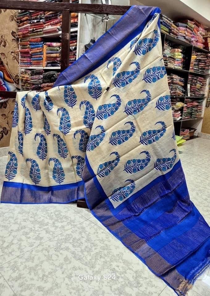 Handpainted Tussar KANCHI SILK SAREES Wholesale 21 Handpainted Tussar KANCHI SILK SAREES Wholesale - Image 21