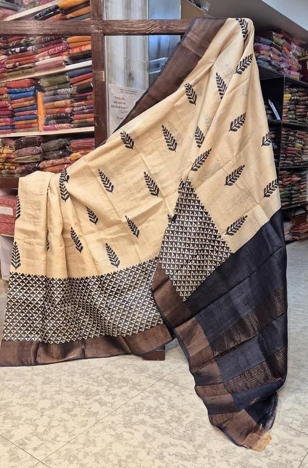 Handpainted Tussar KANCHI SILK SAREES Wholesale 28 Handpainted Tussar KANCHI SILK SAREES Wholesale - Image 28