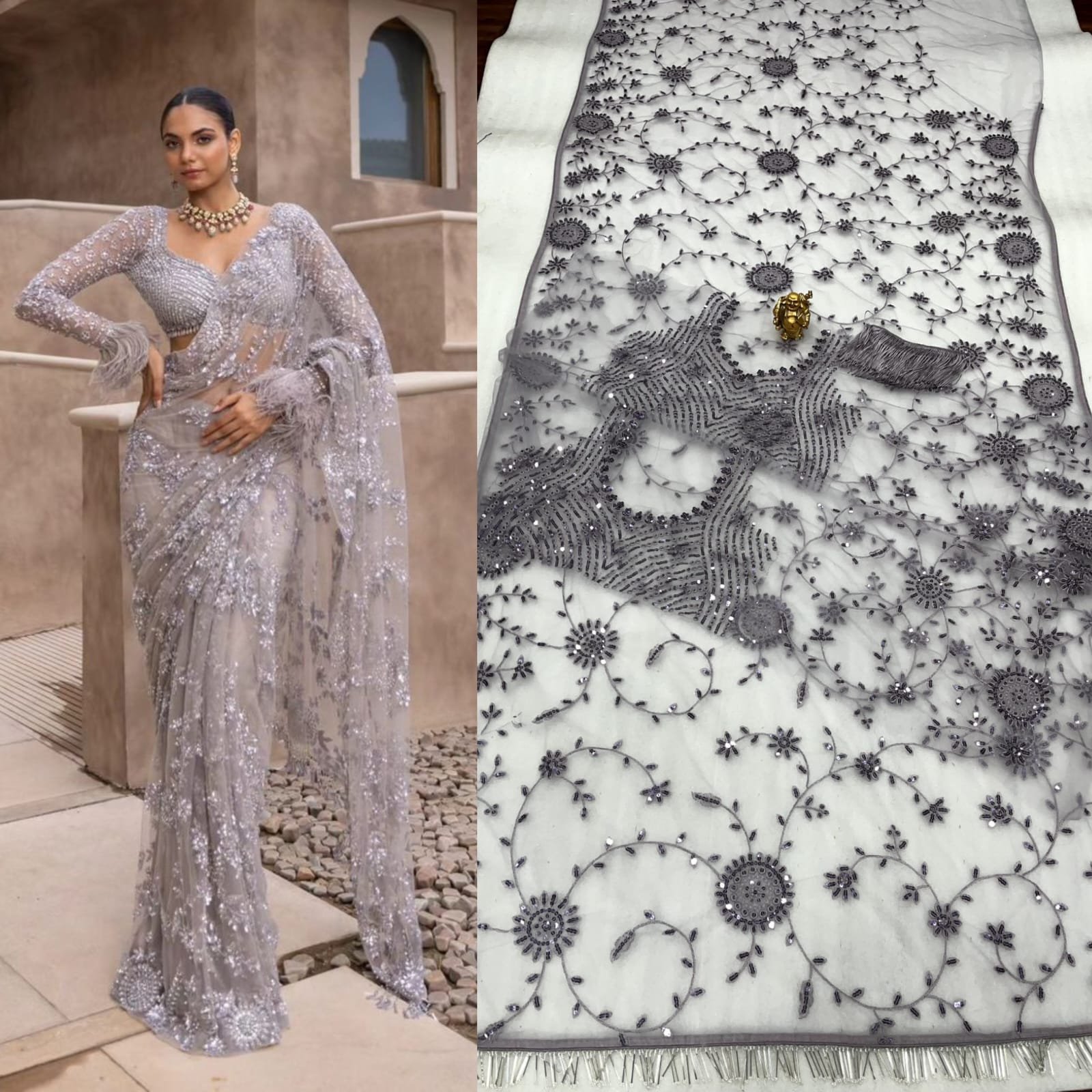 New Bollywood Blockbuster Sequence Design Launching in Net saree Wholesale 5 New Bollywood Blockbuster Sequence Design Launching in Net saree Wholesale - Image 5