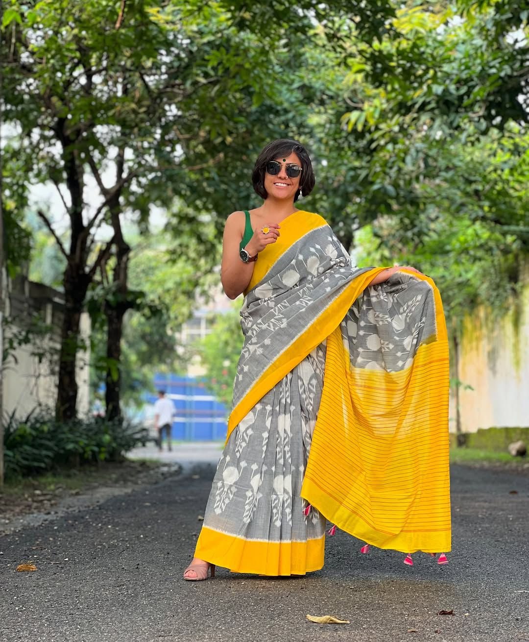 Premium Chanderi With Ikkat Collection saree Wholesale 4 Premium Chanderi With Ikkat Collection saree Wholesale - Image 3