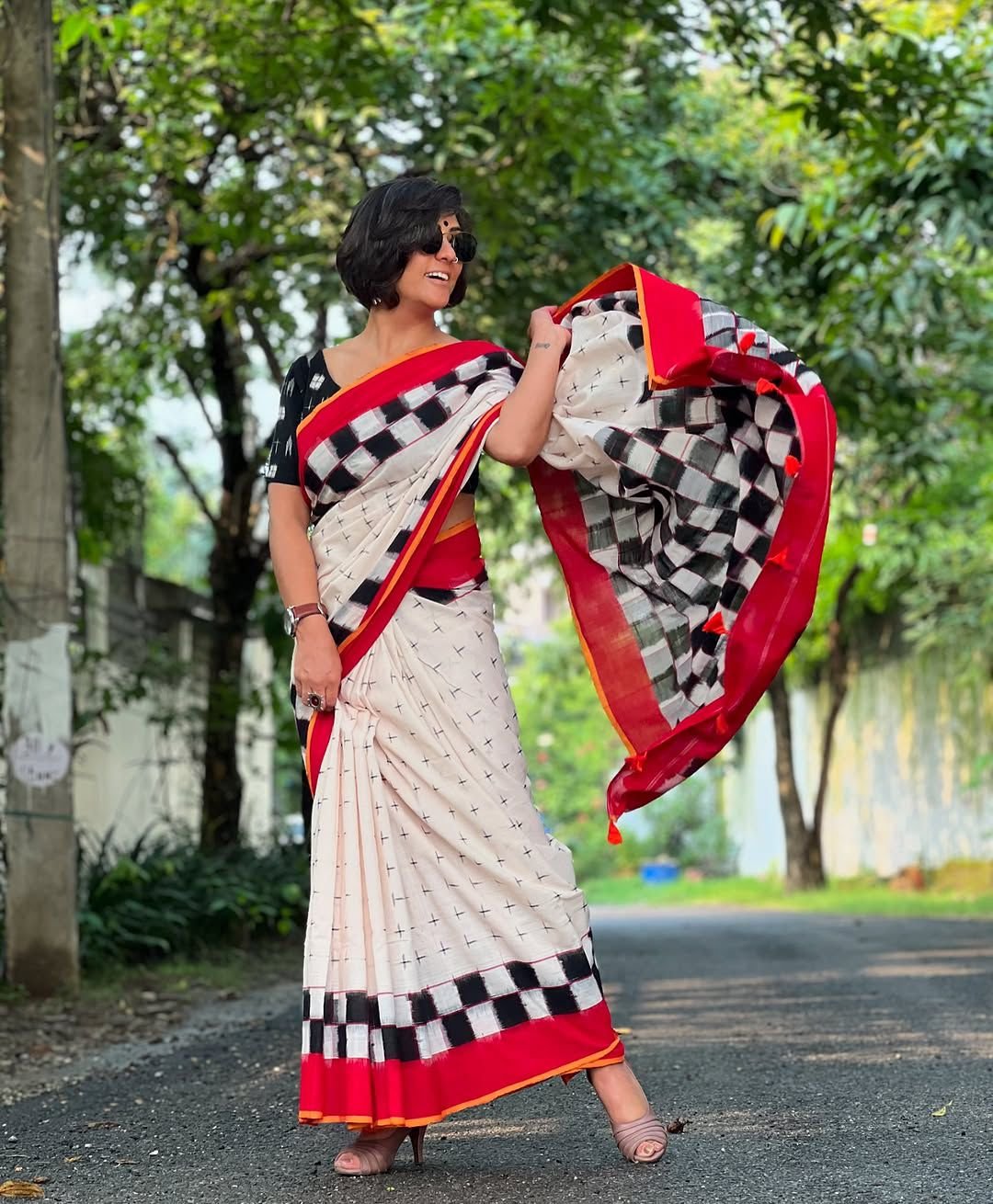 Premium Chanderi With Ikkat Collection saree Wholesale 6 Premium Chanderi With Ikkat Collection saree Wholesale - Image 5