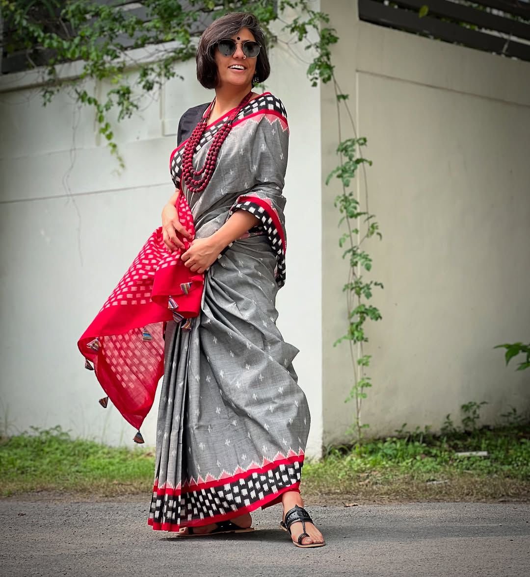 Premium Chanderi With Ikkat Collection saree Wholesale 7 Premium Chanderi With Ikkat Collection saree Wholesale - Image 6