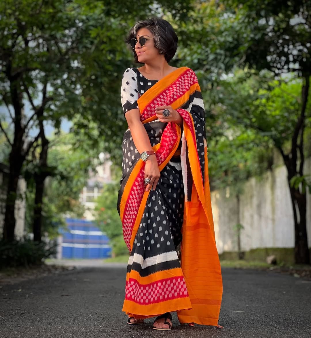 Premium Chanderi With Ikkat Collection saree Wholesale 10 Premium Chanderi With Ikkat Collection saree Wholesale - Image 9