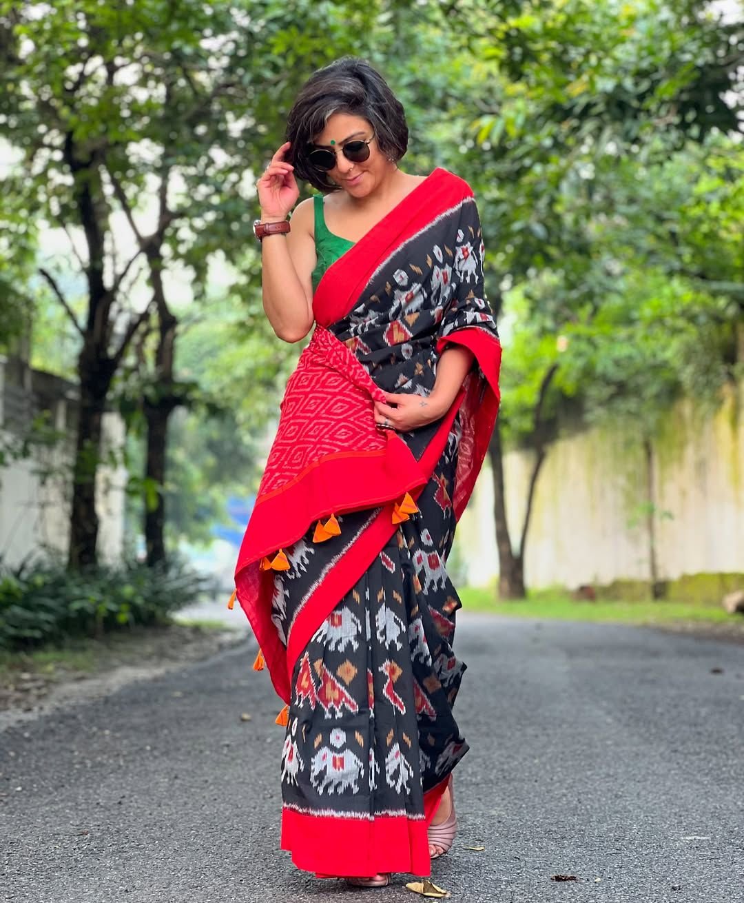 Premium Chanderi With Ikkat Collection saree Wholesale 12 Premium Chanderi With Ikkat Collection saree Wholesale - Image 11