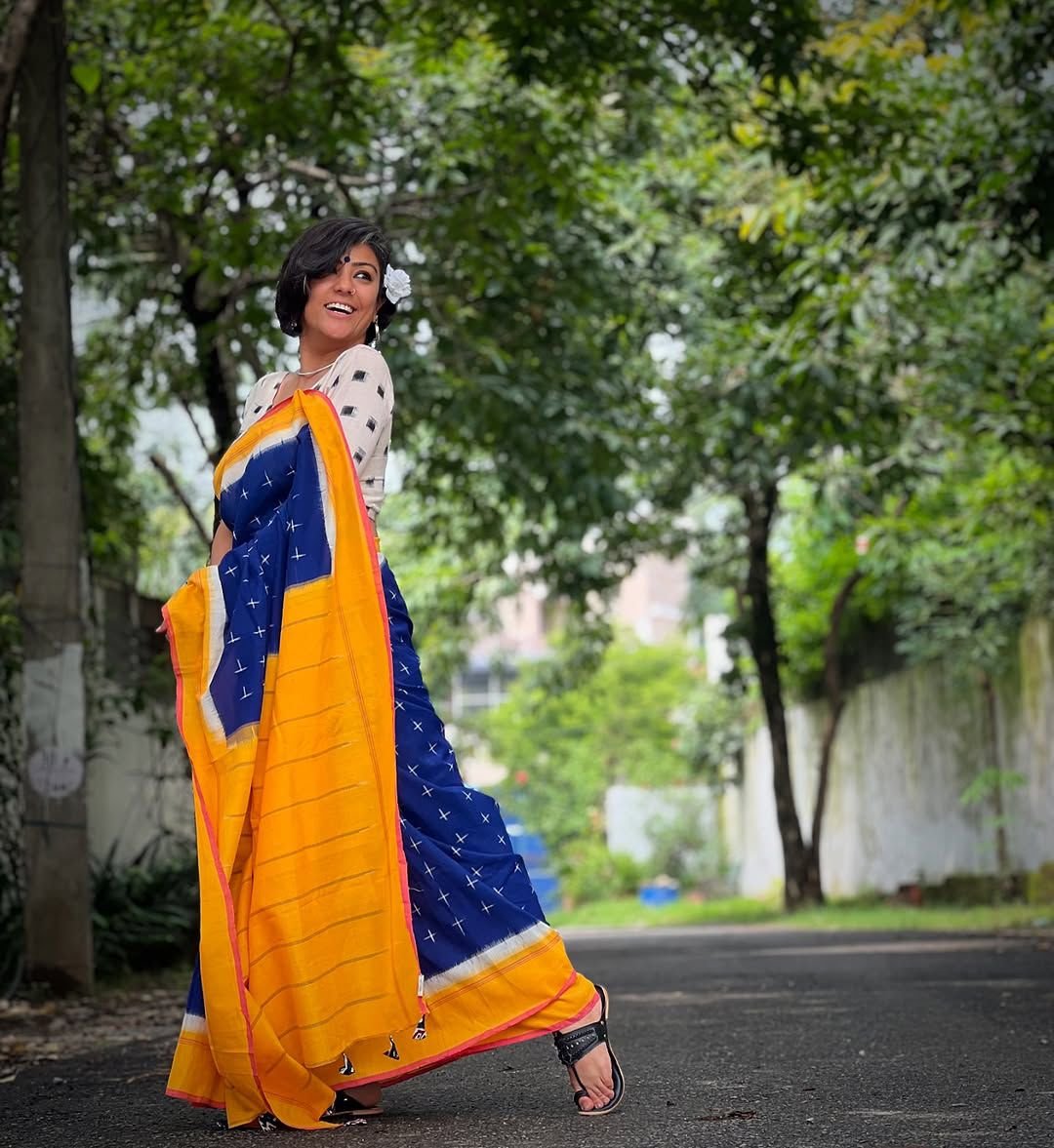 Premium Chanderi With Ikkat Collection saree Wholesale 13 Premium Chanderi With Ikkat Collection saree Wholesale - Image 12