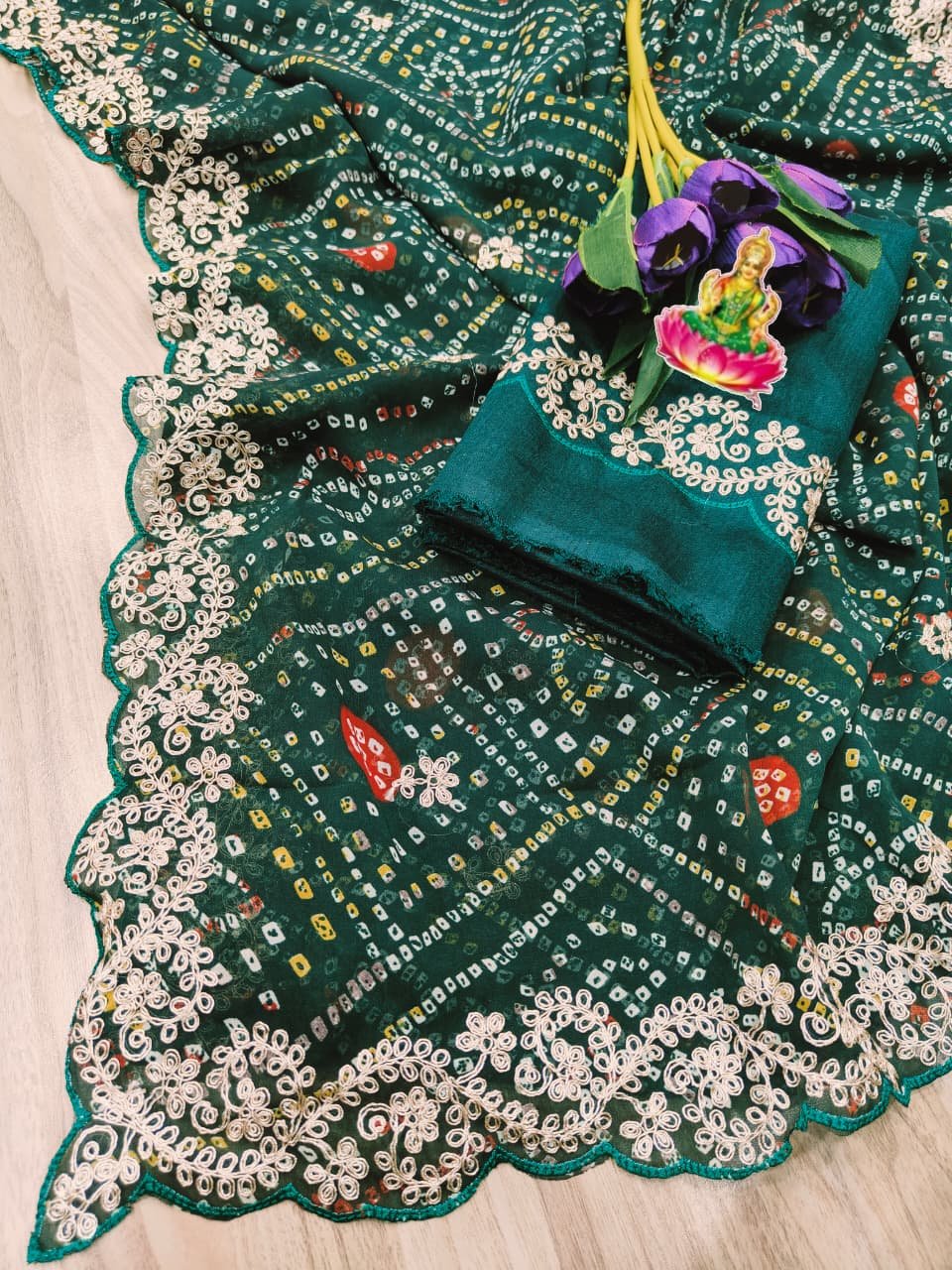 bandej Pitta work and butti throughout SAREE Wholesale 4 bandej Pitta work and butti throughout SAREE Wholesale - Image 3