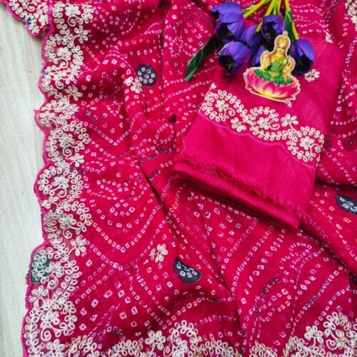 bandej Pitta work and butti throughout SAREE Wholesale