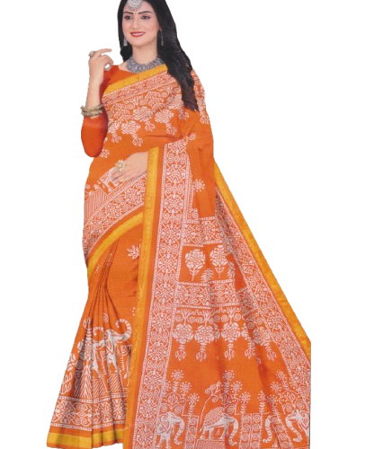 Printed Pure Cotton Sarees wholsale 2 Printed Pure Cotton Sarees