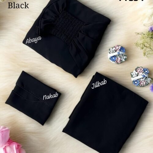 Introducing Our Stunning 3-Piece Abaya Jilbab Nakab Set