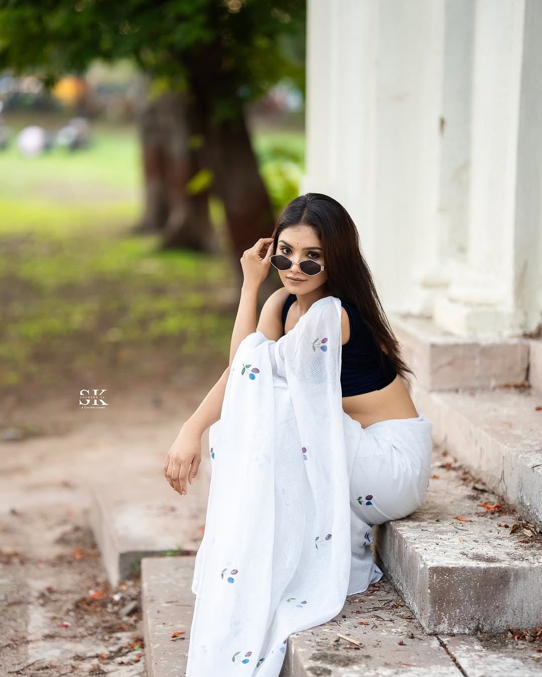 Kota Doriya With Digital Print Work And Running Designing Blouse Sarees WHOLESALE 4 Kota Doriya With Digital Print Work And Running Designing Blouse Sarees WHOLESALE - Image 4