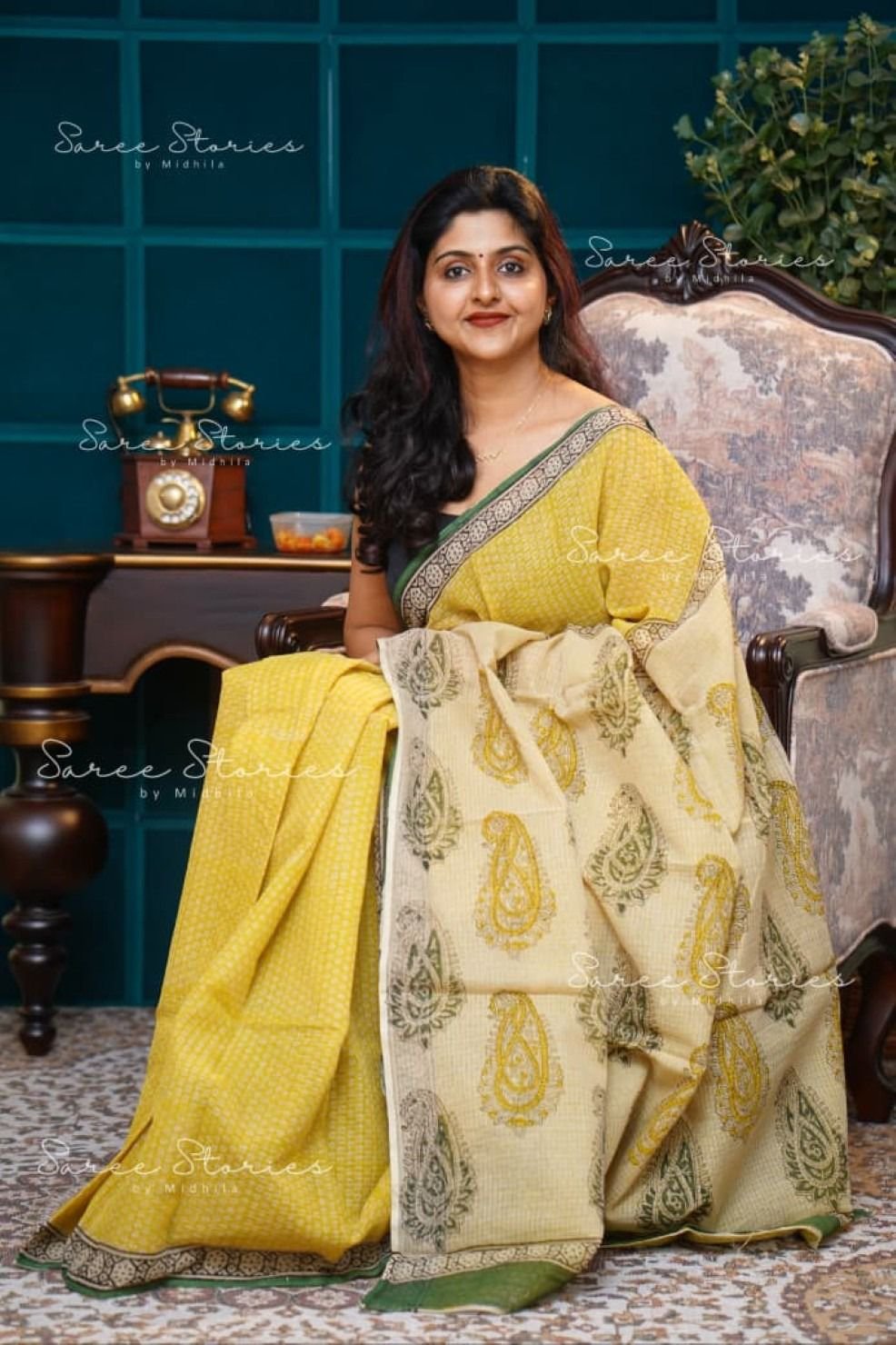 Kota Doriya With Digital Print Work And Running Designing Blouse Sarees WHOLESALE 5 Kota Doriya With Digital Print Work And Running Designing Blouse Sarees WHOLESALE - Image 5