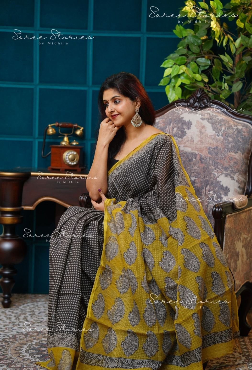 Kota Doriya With Digital Print Work And Running Designing Blouse Sarees WHOLESALE 10 Kota Doriya With Digital Print Work And Running Designing Blouse Sarees WHOLESALE - Image 10