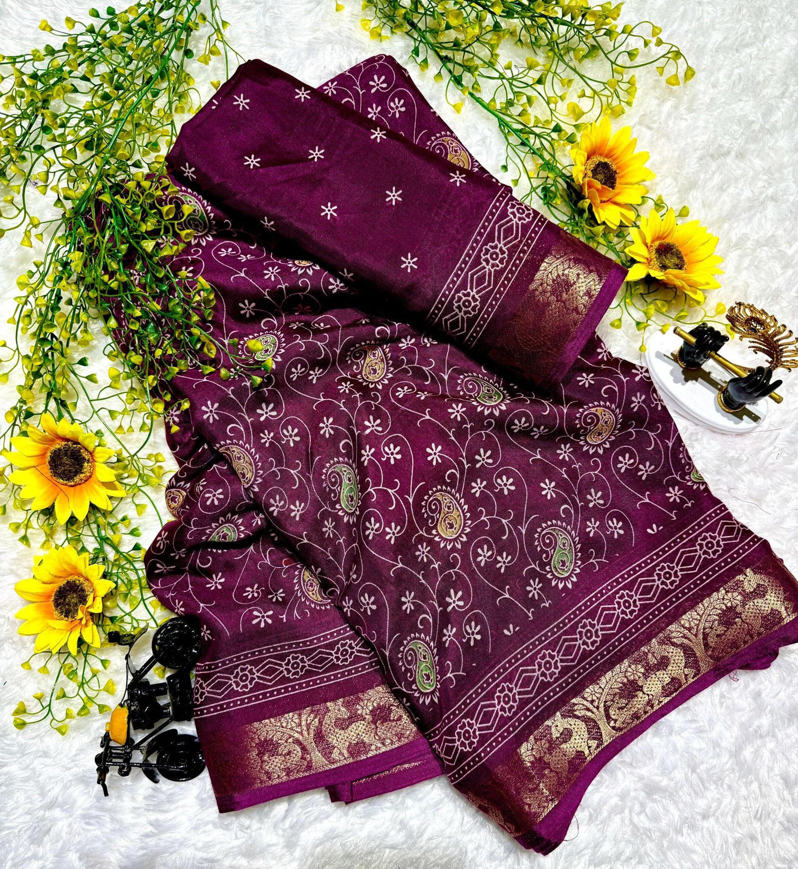 Mul Mul Cotton Silk Saree Wholesale 2 Mul mul cotton silk saree wholesale Soft and breathable fabric Pen kalamkari design work Contrast zari weaving Hamsa borders Comes with blouse piece (as shown) Suitable for festive & ethnic wear Ideal for wholesalers and retailers