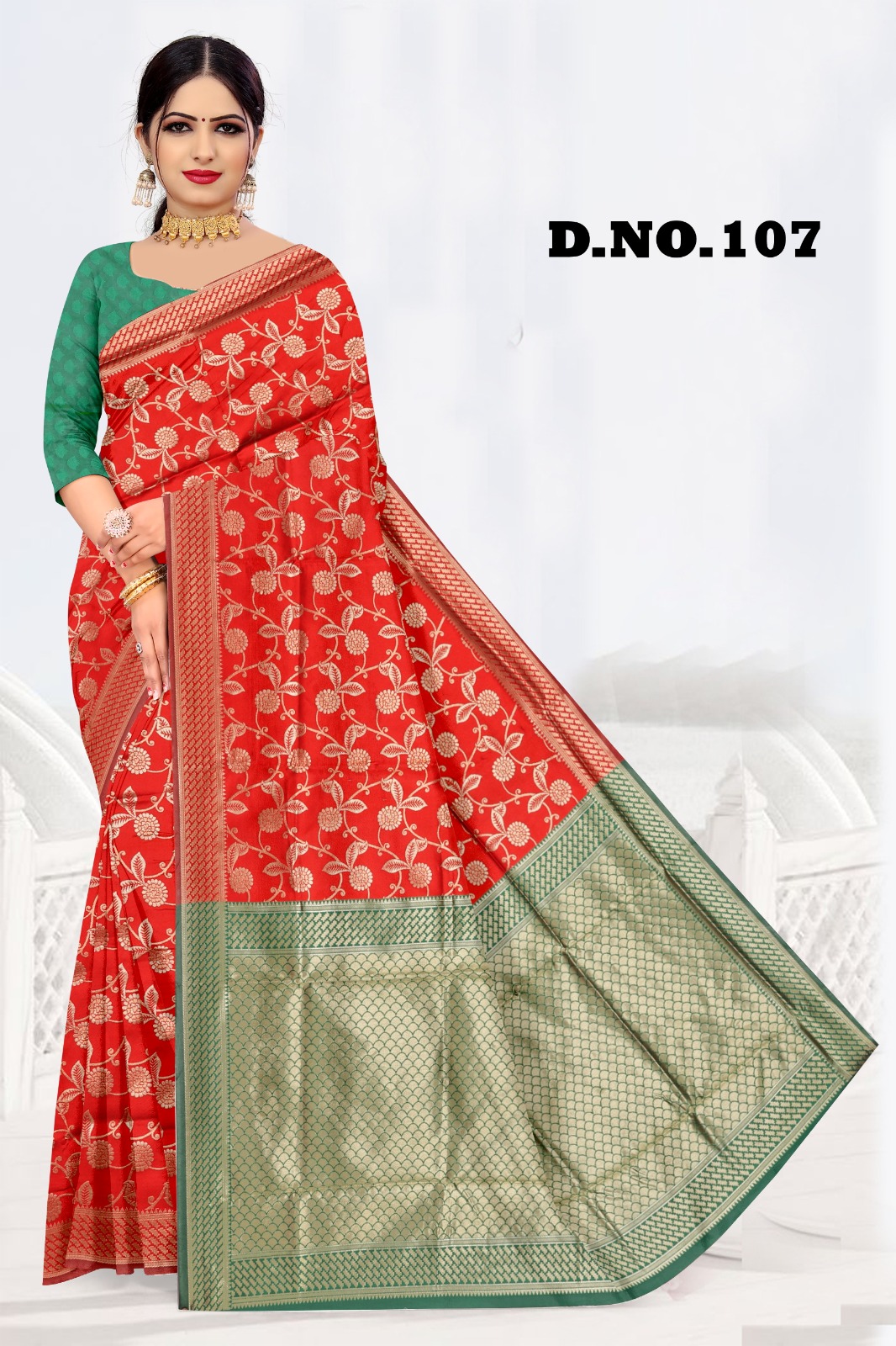 WOMEN'S HEAVY QUALITY BANARSI SAREE WITH BLOUSE COLLECTION 2 WOMEN'S HEAVY QUALITY BANARSI SAREE WITH BLOUSE COLLECTION