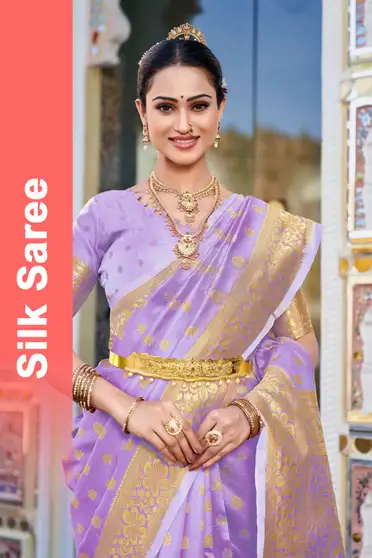 FAB WOVEN Woven Banarasi Silk Blend Saree with Unstitched Blouse 4 FAB WOVEN Woven Banarasi Silk Blend Saree with Unstitched Blouse - Image 3