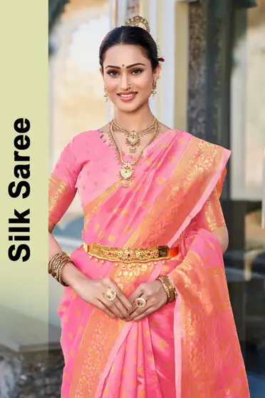 FAB WOVEN Woven Banarasi Silk Blend Saree with Unstitched Blouse 11 FAB WOVEN Woven Banarasi Silk Blend Saree with Unstitched Blouse - Image 10