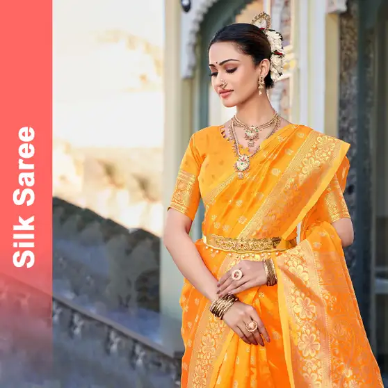 FAB WOVEN Woven Banarasi Silk Blend Saree with Unstitched Blouse 13 FAB WOVEN Woven Banarasi Silk Blend Saree with Unstitched Blouse