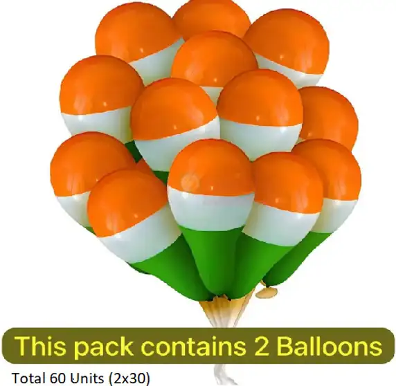 Crafty Villa Solid Republic Day and Independence Day Special Decoration Balloon 2 Crafty Villa Solid Republic Day and Independence Day Special Decoration Balloon