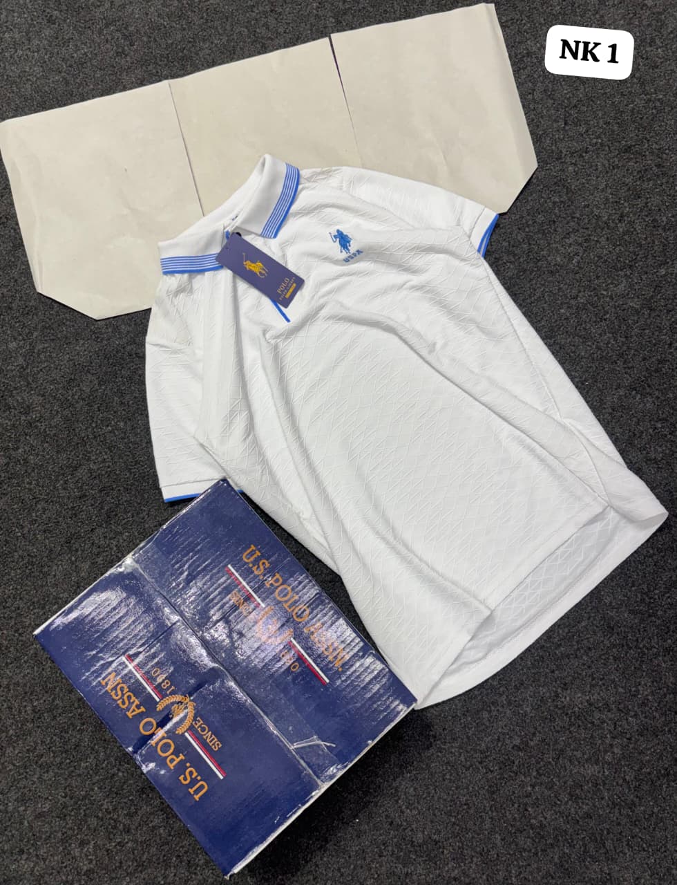 IMPORTED TRANSFER JACQUARD KNIT LYCRA T- SHIRT 2 IMPORTED TRANSFER JACQUARD KNIT LYCRA T- SHIRT - Image 2