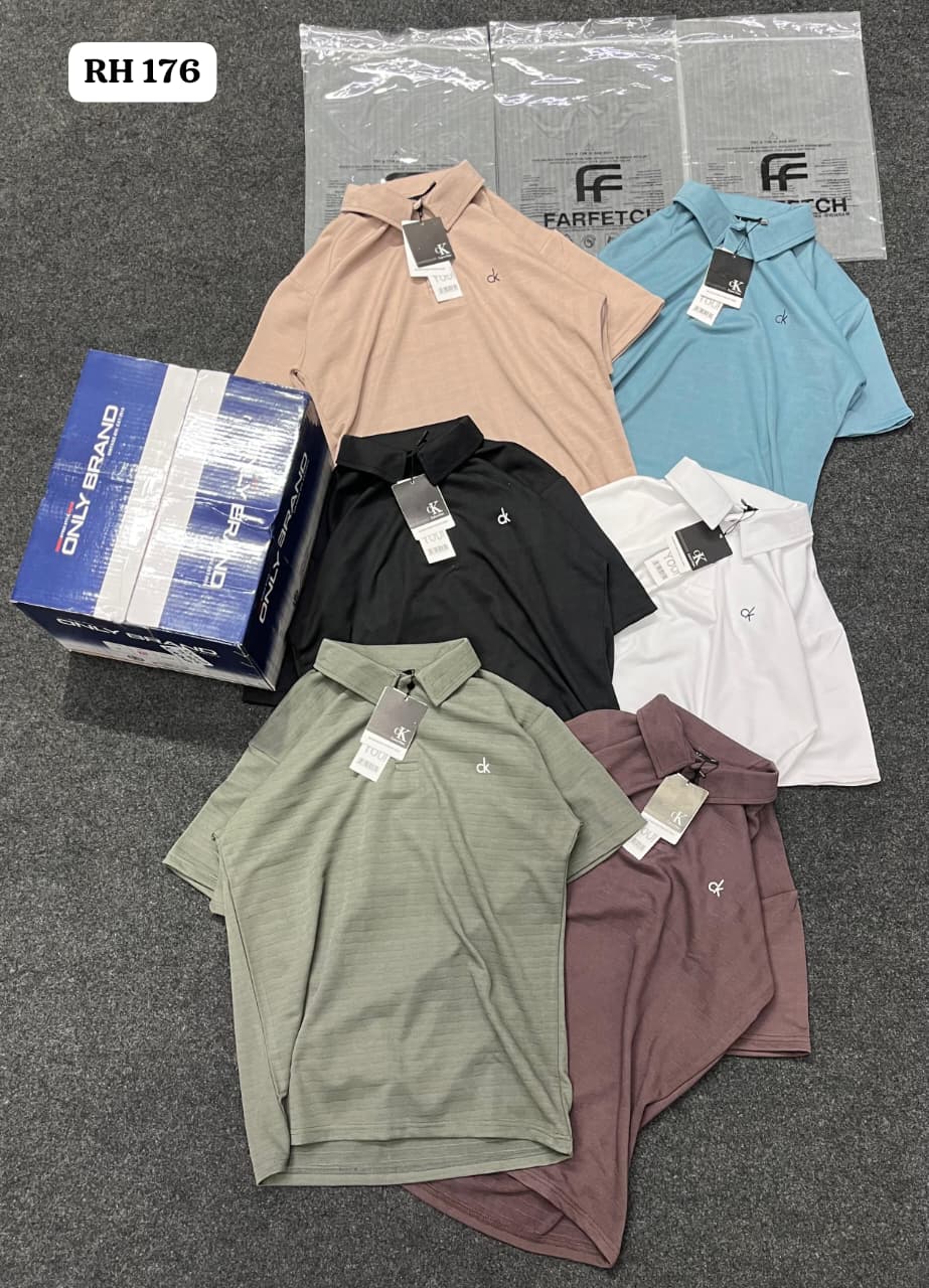 IMPORTED TRANSFER JACQUARD KNIT LYCRA T- SHIRT 2 IMPORTED TRANSFER JACQUARD KNIT LYCRA T- SHIRT - Image 2