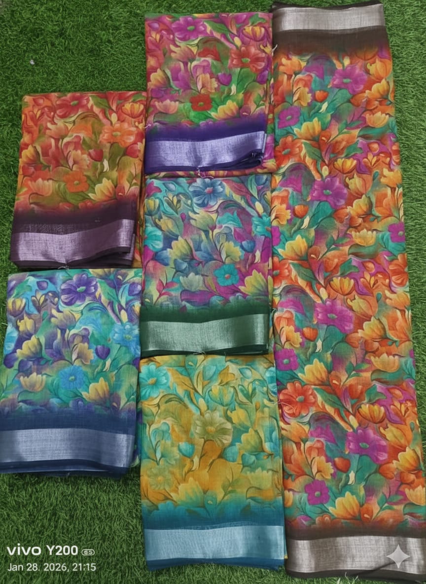 LINEN COTTON SAREE WHOLESALE 3 LINEN COTTON SAREE WHOLESALE - Image 2