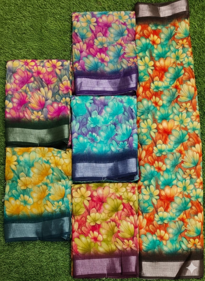 LINEN COTTON SAREE WHOLESALE 6 LINEN COTTON SAREE WHOLESALE - Image 5