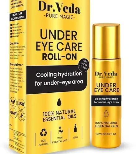 DrVeda Under Eye Care Roll On for Dark Circles, Puffiness & Fine Lines – 100% Natural (10 ml) 17 DrVeda Under Eye Care Roll On for Dark Circles, Puffiness & Fine Lines – 100% Natural (10 ml)