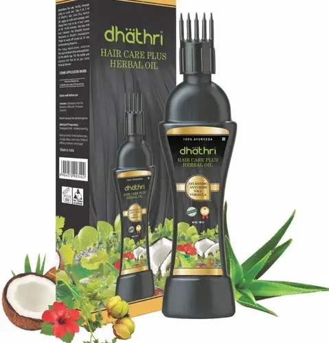 dhathri Hair Care Plus Herbal Oil | Coconut Hair Oil for Intense Hair Fall Hair Oil (100 ml) 19 dhathri Hair Care Plus Herbal Oil | Coconut Hair Oil for Intense Hair Fall Hair Oil (100 ml)
